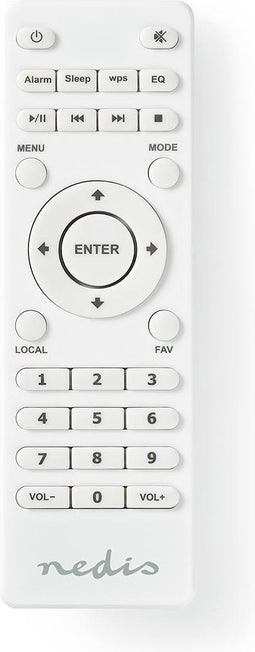 Nedis Vervangende Afstandsbediening - Geschikt voor: RDIN2000WT / RDIN2500WT - Vast - 1 Apparaat - Duidelijke Lay-out - Infrarood - Wit