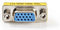 Nedis VGA-Adapter - VGA Female 15p - VGA Female 15p - Vernikkeld - Recht - Metaal - Metaal - Polybag
