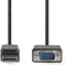 Nedis VGA-Kabel - DisplayPort Male - VGA Male - Vernikkeld - Maximale resolutie: 1080p - 2.00 m - Rond - PVC - Zwart - Doos