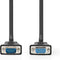 Nedis VGA-Kabel - VGA Male - VGA Female 15p - Vernikkeld - Maximale resolutie: 1280x800 - 20.0 m - Rond - ABS - Zwart - Polybag