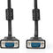 Nedis VGA-Kabel - VGA Male - VGA Male - Vernikkeld - Maximale resolutie: 1280x768 - 3.00 m - Rond - ABS - Zwart - Label