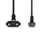 Nedis Voedingskabel | Eurostekker haaks - IEC-320-C7 haaks omhoog/omlaag | 2,0 m | Zwart