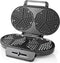 Nedis Wafelijzer - 2 x 5 Heart shaped waffles - 12 cm - 1200 W - Automatische temperatuurregeling - Kunststof / Metaal