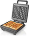 Nedis Wafelijzer - Belgische wafels - 22 x 12.5 cm - 1200 W - Automatische temperatuurregeling - ABS / Aluminium