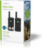 Nedis Walkie talkie Set - 2 Handsets - Tot 6 km - Frequentiekanalen: 8 - PTT / VOX - tot 3 uur - Koptelefoonoutput - 2 Headsets - Zwart