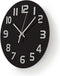 Nedis Wandklok - Diameter: 300 mm - Glas - Zwart