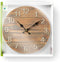 Nedis Wandklok - Diameter: 300 mm - Hout - Beige / Bruin