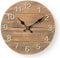Nedis Wandklok - Diameter: 300 mm - Hout - Beige / Bruin