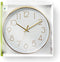 Nedis Wandklok - Diameter: 300 mm - Kunststof - Goud / Wit
