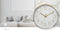 Nedis Wandklok - Diameter: 300 mm - Kunststof - Goud / Wit