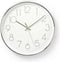 Nedis Wandklok - Diameter: 300 mm - Kunststof - Wit / Zilver