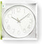 Nedis Wandklok - Diameter: 300 mm - Kunststof - Wit / Zilver