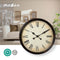 Nedis Wandklok - Diameter: 500 mm - Kunststof - Beige / Zwart