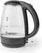 Nedis Waterkoker - 1.7 l - Glas - Zwart - 360 graden draaibaar - Verborgen verwarmingselement - Strix-controller - Droogkookbeveiliging