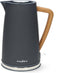 Nedis Waterkoker - 1.7 l - Soft-Touch - Grijs - 360 graden draaibaar - Verborgen verwarmingselement - Strix-controller - Droogkookbeveiliging