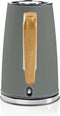 Nedis Waterkoker - 1.7 l - Soft-Touch - Grijs - 360 graden draaibaar - Verborgen verwarmingselement - Strix-controller - Droogkookbeveiliging