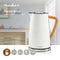 Nedis Waterkoker - 1.7 l - Soft-Touch - Wit - 360 graden draaibaar - Verborgen verwarmingselement - Strix-controller - Droogkookbeveiliging
