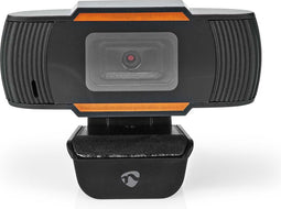Nedis Webcam - Full HD@30fps - Vaste Scherpstelling - Ingebouwde Microfoon - Zwart