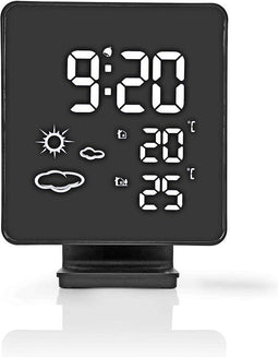 Nedis Weerstation - Binnen & Buiten - Inclusief draadloze weersensor - Weersvoorspelling - Tijdweergave - Digitaal - Wekkerfunctie
