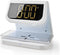 Nedis Wekker met Draadloze Lader - Qi gecertificeerd - 5 / 7.5 / 10 W - USB-A Female - Nachtlamp - 2 Alarmtijden - Snoozefunctie