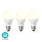 Nedis Wi-Fi Smart LED-Lamp | Warm Wit | E27 | 3-Pack