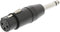 Nedis XLR-Adapter - XLR 3-Pins Female - 6,35 mm Male - Vernikkeld - Recht - Metaal - Zwart - 1 Stuks - Polybag