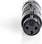 Nedis XLR-Adapter - XLR 3-Pins Female - XLR 3-Pins Female - Vernikkeld - Recht - Metaal - Zwart - 1 Stuks - Polybag