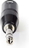 Nedis XLR-Adapter - XLR 3-Pins Male - 6,35 mm Male - Vernikkeld - Recht - Metaal - Zwart - 1 Stuks - Polybag