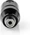 Nedis XLR-Adapter - XLR 3-Pins Male - RCA Female - Vernikkeld - Recht - Metaal - Zwart - 1 Stuks - Polybag