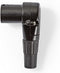 Nedis XLR-Connector - Gehoekt - Male - Vernikkeld - Solderen - Diameter kabelinvoer: 5.0 mm - Metaal - Zwart - 1 Stuks - Polybag