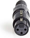 Nedis XLR-Connector - Recht - Female - Vernikkeld - Solderen - Diameter kabelinvoer: 5.0 mm - Metaal - Zwart - 1 Stuks - Polybag