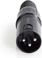 Nedis XLR-Connector - Recht - Male - Vernikkeld - Solderen - Diameter kabelinvoer: 5.0 mm - Metaal - Zwart - 1 Stuks - Polybag