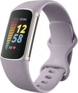 imoshion Siliconen bandje - Geschikt voor Fitbit Charge 6, Charge 5 - Lavendel - S
