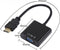 HDMI Naar VGA Adapter Converter - 1080P Full HD - Inclusief 3.5MM Jack Aux - Zwart