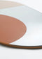 Mica Decorations Avilo - Wandspiegel - Ovaal abstract ontwerp - Donkerrood - L58 x B31 cm