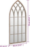 vidaXL - Tuinspiegel - 70x30 - cm - ijzer - zandkleurig
