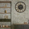 Wandklok mechanisme look zwart en hout ˜ 57cm