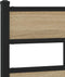 vidaXL - Hoofdbord - 140 - cm - ijzer - en - bewerkt - hout - sonoma - eikenkleurig