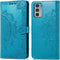 iMoshion Hoesje Geschikt voor Motorola Edge 20 Hoesje Met Pasjeshouder - iMoshion Mandala Bookcase - Turquoise