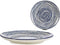 Platt tallrik Strepen Porselein Blauw Wit (24 x 2,8 x 24 cm)