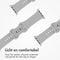imoshion Siliconen⁺ bandje - Geschikt voor Apple Watch 1, 2, 3, 4, 5, 6, 7, 8, 9, 10, SE, Ultra (2) - 44/45/46/49 mm - Grijs - M/L