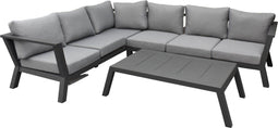 champ hoek lounge set 4 delig antraciet