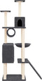 vidaXL - Kattenmeubel - met - sisal - krabpalen - 168 - cm - donkergrijs