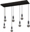 Atmooz - Hanglamp Hanoi - Industrieel - Woonkamer / Slaapkamer / Eetkamer - Plafondlamp - Zwart - Hoogte 58cm - Metaal - Exclusief Lichtbronnen