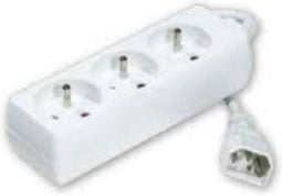 Neklan 1.2m Power Extension power uitbreiding 1,2 m 3 AC-uitgang(en) Wit