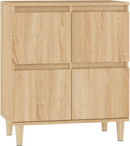 vidaXL - Dressoir - 60x35x70 - cm - bewerkt - hout - sonoma - eikenkleurig