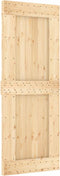 vidaXL - Schuifdeur - met - beslag - 80x210 - cm - massief - grenenhout