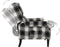 vidaXL Fauteuil stof meerkleurig
