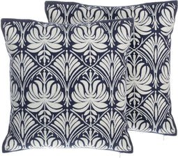 NEMESIA - Sierkussen set van 2 - Blauw - 45 x 45 cm - Katoen