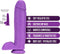 Neo 10 inch Dual Density Dildo Neon Purple